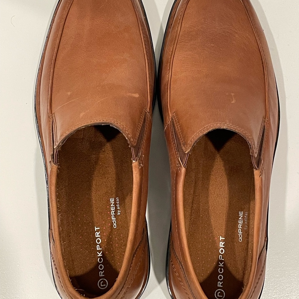 Rockport Men’s 9W Wide Brown Leather Slip-On Loafer Never Worn